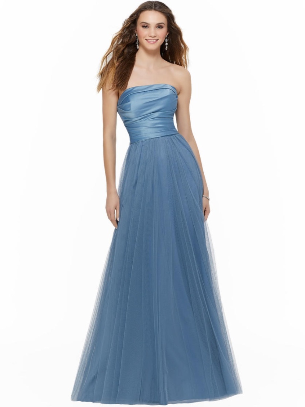 NWT MORI LEE SLATE BLUE GOWN SIZE 14